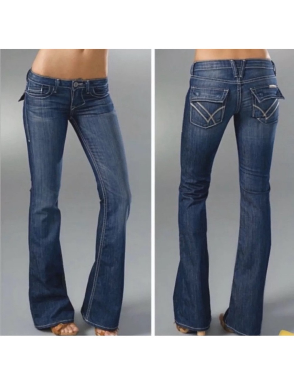 William Rast Women’s Dark Blue Stretch Denim Bootcut Jeans